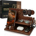 Wood Phone Docking Station for Men - Desk or Nightstand Organizer - Birthday Gifts for Husband, Dad - Anniversary Idea f