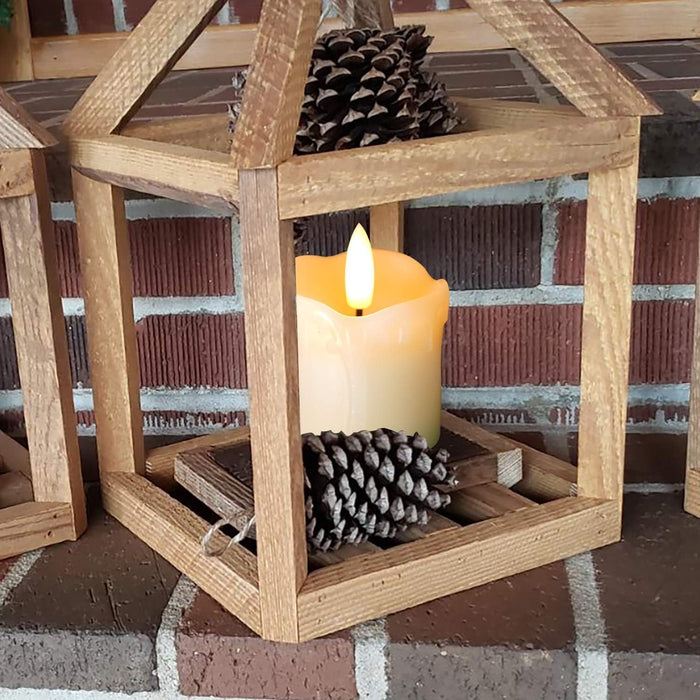 2"x2" Real Wax Flameless LED Votive Candles, 6H Timer, 6 Pack