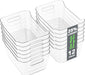 12 Pack Plastic Storage Bins, Multi-Use Organizer Bins, Pantry Organizer, Clear Storage Containers for Home, Kitchen, Of