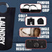 Tall Laundry Basket 90L, Large Hamper, Freestanding Laundry Bag