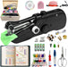 169-Piece Kit Handheld Sewing Machine with Wooden Sewing Box