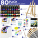 80PCS Acrylic Paint Canvas Set for Adults with 36 Paints (36ML)