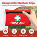 Mini First Aid Kit, 110 Piece Small First Aid Kit - Includes Emergency Foil Blanket, Scissors for Travel, Home, Office, 