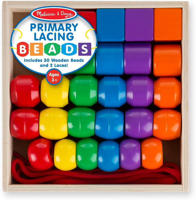Melissa & Doug Primary Lacing Beads 33-Piece Montessori Toy Set