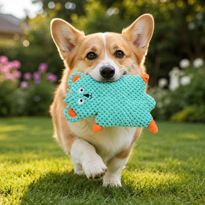 Not Stuffing Dog Toys, Soft Plush Animal Toys for Dogs,5 Pack Durable Stuffless Chew Toys for Small & Medium Dogs, Inter