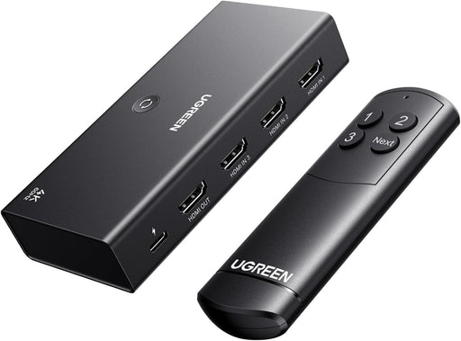 HDMI Switch 3 in 1 Out, 4K@60Hz, with Remote, HDR10+, 3D, Dolby