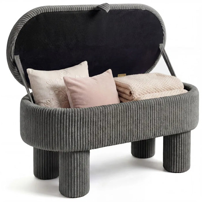 42-Inch Corduroy Storage Bench