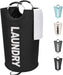 90L Large Laundry Basket Bag, Collapsible Tall Hamper, Black