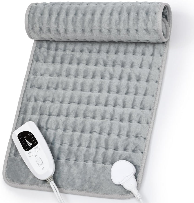 Heating Pad,Electric Heating Pad,Heating Pad for Back,Silvergray,24x12In