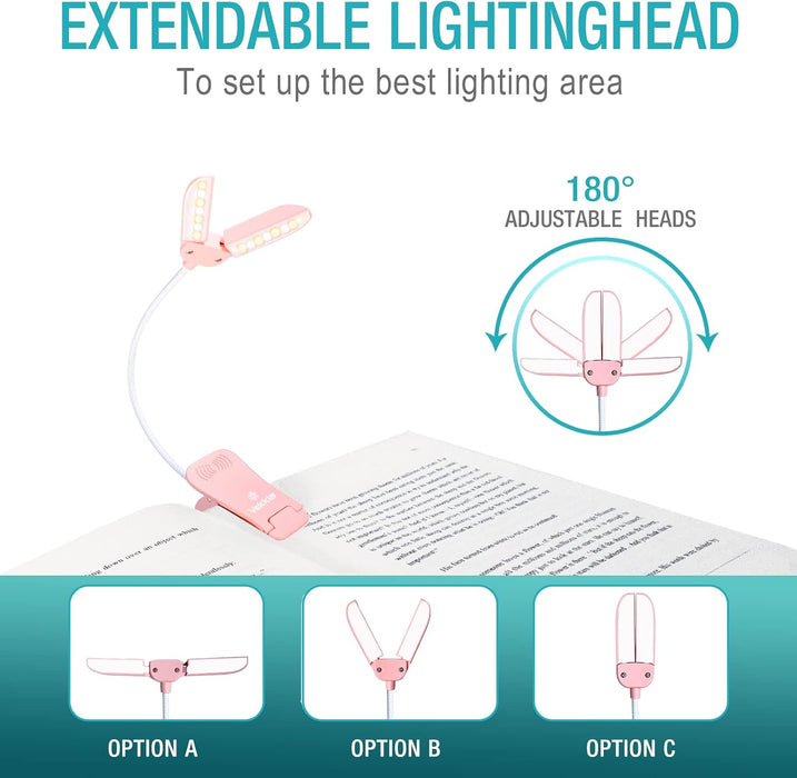 14 LED Rechargeable Book Light for Reading at Night