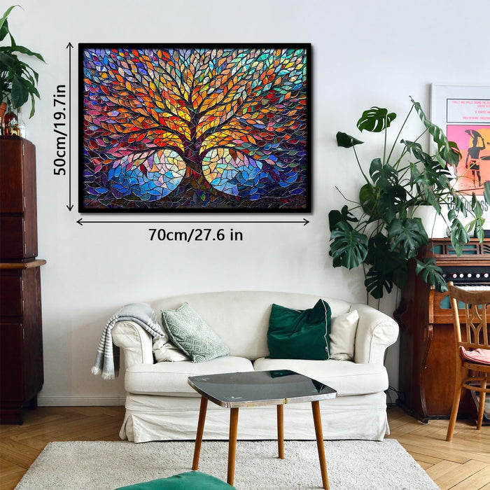 Stained Glass Puzzle Tree of Life Puzzles for Adults 1000 Pieces, Impossible Hard Difficult Challenging Puzzles for Adul