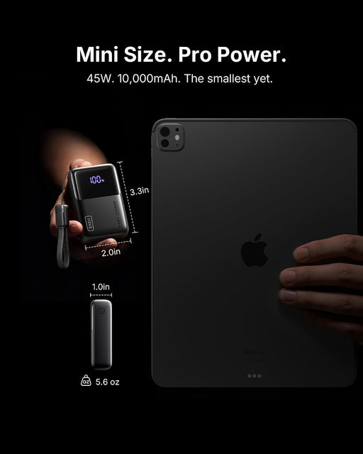 Mini Portable Charger, Small 10000mAh 45W Fast Charging Power Bank