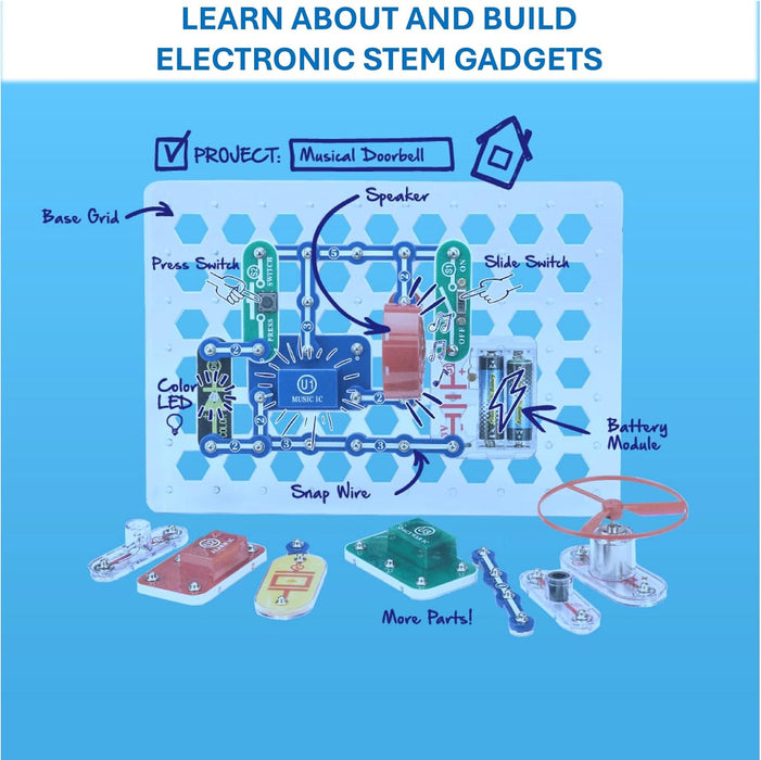 Jr. SC-100 STEM Electronics Kit, 100+ Projects, Ages 8+