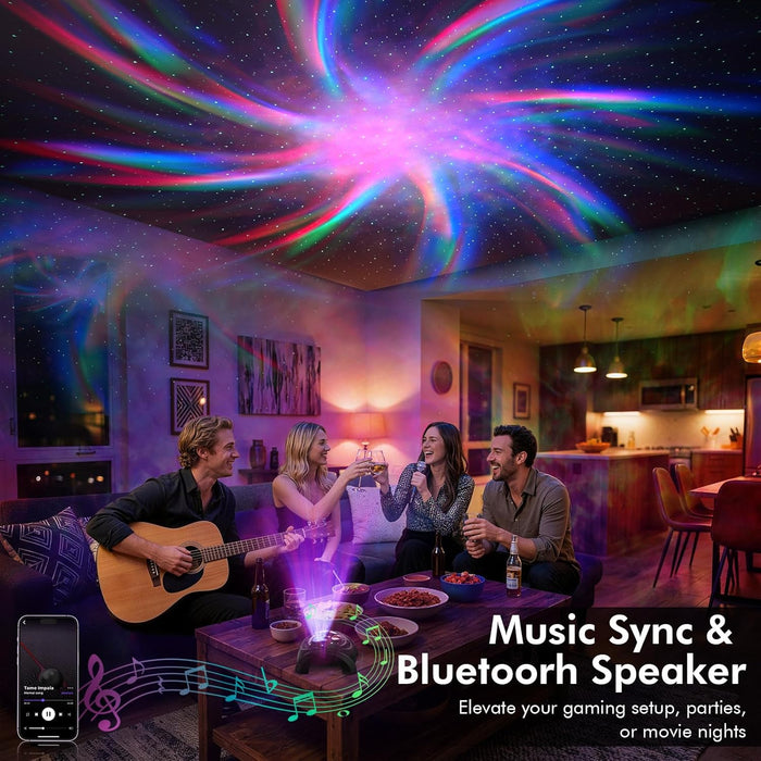 Dual Lens Galaxy Star Projector, Aurora Night Light for Bedroom