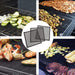 Grill Mesh Mat Set of 3 - Heavy Duty BBQ Non-stick Cooking Sheet Liners Reusable Teflon Barbecue Grilling Net for Outdoor Smoker, Pellet, Gas, Charcoal Grills (15.7x13 Inch)