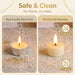 Ivory Flameless Wax Tealights with Remote Batteries, Realistic Flickering LED Tea Votive Candles Set of 10