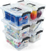 7Qt Clear Plastic Storage Bins with Lids,Transparent Design,6 Pack