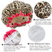 4 Pcs Shower Cap for Women Double Waterproof Layers Reusable Elastic