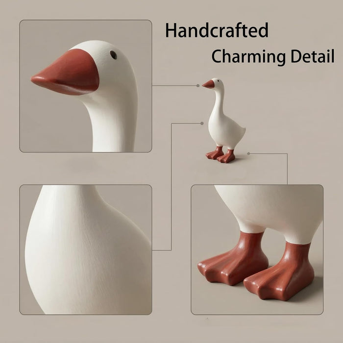 Desk Goose 7 inch Gifts for Women, Mini Desktop Goose Statue Decor for Living Room Bedroom Bookshelf and Office