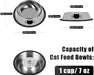 2 Pcs Non-Slip Stainless Steel Small Cat Food Bowls - Unbreakable, Thicken 7 Oz Cat Dishes - Indoor, Removable Rubber Ba