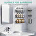 Shower Caddy 6-Pack, Bathroom Organizers and Storage Shelves, Black