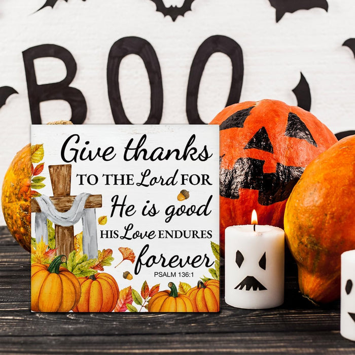 Thanksgiving Table Decor Indoor for Home Wooden Sign Decorations