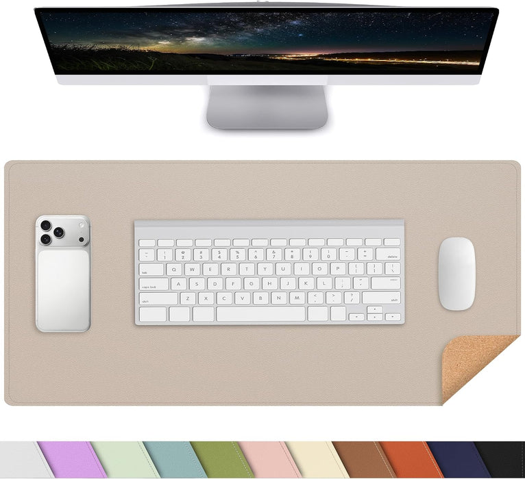 Desk Mat, Beige, 23.6" x 13.8", Desk Pad Protector