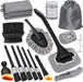 Windshield Cleaner Tool, 18Pcs Car Interior Cleaning Kit with Detail Brush