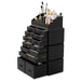 Makeup Cosmetic Organizer Storage Drawers Display Boxes Case with 12 Drawers (Black)