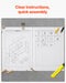 Three-Tier Desktop Bookshelf with Fabric Drawers