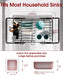 Dish Drying Rack in Sink - Expandable Stainless Steel Dish Rack Over the Sink, Kitchen Sink Drain Strainer with Cutlery 