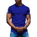 Mens Casual round Curved Hem T-Shirt Men Sport Fashion Short Sleeve T Shirts