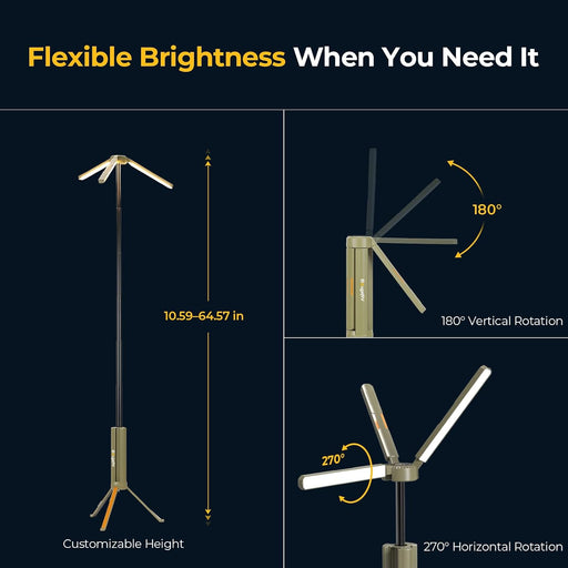 Telescopic Camping Light CL04, 15600mAh Camp Lantern Rechargeable