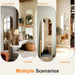 Arched Full Length Mirror, 56"x15" Standing Body Mirror for Wall, Gold
