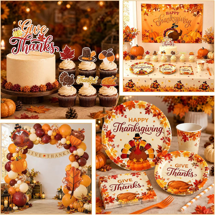 Thanksgiving Party Decorations Set, All-in-One Thanksgiving Party Supplies