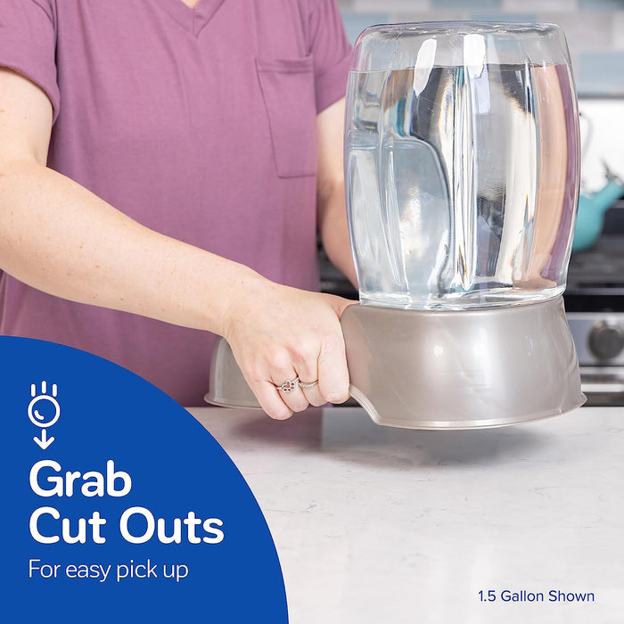 Pet Cafe Gravity Water Dispenser, 0.75 GAL, Pearl Gray