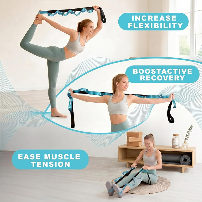 Stretching Strap with Loops for Physical Therapy,Knee,Calf,Back
