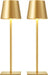 Gold Rechargeable Table Lamp, Cordless Battery Operated Lamp Set