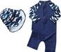 Baby Boys Kids Swimsuit One Piece Toddlers Zipper Bathing Suit Swimwear with Hat
