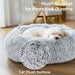 Small Dog Bed, Calming Dog Beds for Small Dogs & Indoor Cats - 20 Inches Donut Washable Cat Bed for Kittens & Puppies, Round Fluffy Plush Faux Fur Pet Beds(Smoke Grey)