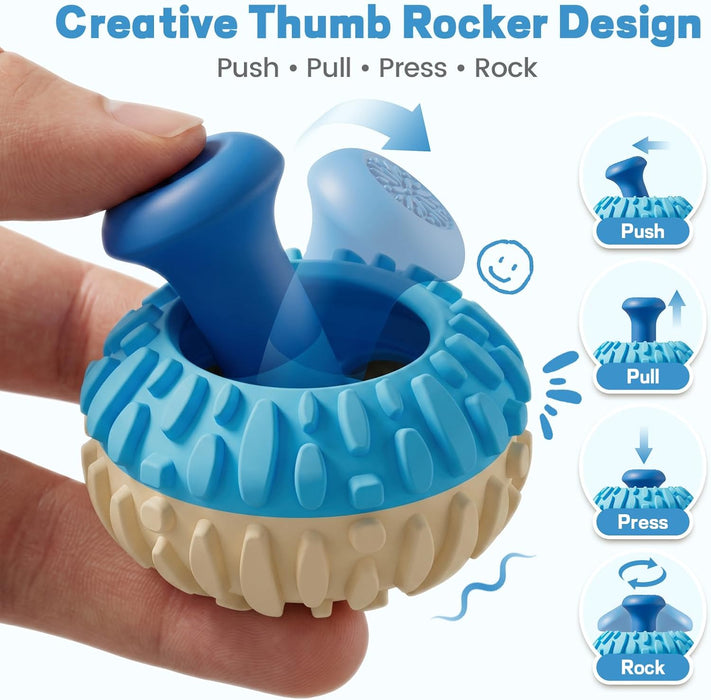 Fidget Toys for Adults, 6PCS Sensory Thumb Rocker, Textured Fidget Gadgets