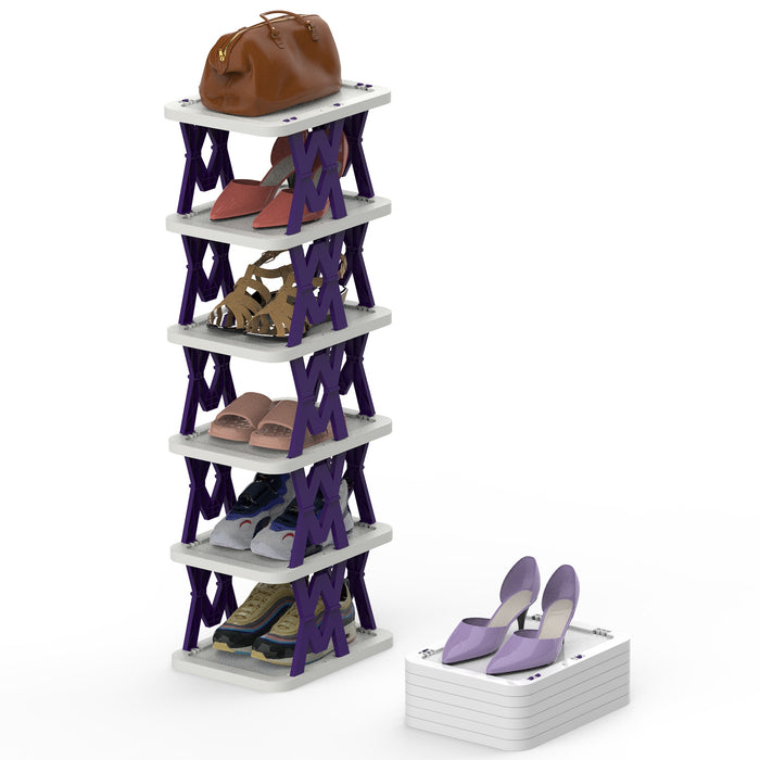 Six-Tier Foldable Shoe Rack
