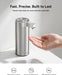 Touchless Automatic Soap Dispenser – Clog-Free Pump, 0.2s Fast Sensor, USB-C Rechargeable, Smudge-Resistant Stainless Steel, for Kitchen & Bathroom Soap Dispenser