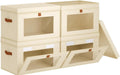 Storage Bins with Lids - Closet Organizer with Front Opening