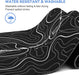 Gaming Mouse Pad, Black with White Topographic Line, 31.5x11.8in
