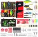 Fishing Lures - Tackle Box with Tackle Included, Fishing Kit with VIBs, Frogs, Minnows, Soft Baits, Hooks & Weights Accessories, Freshwater Lure Kit for Bass Walleye Trout