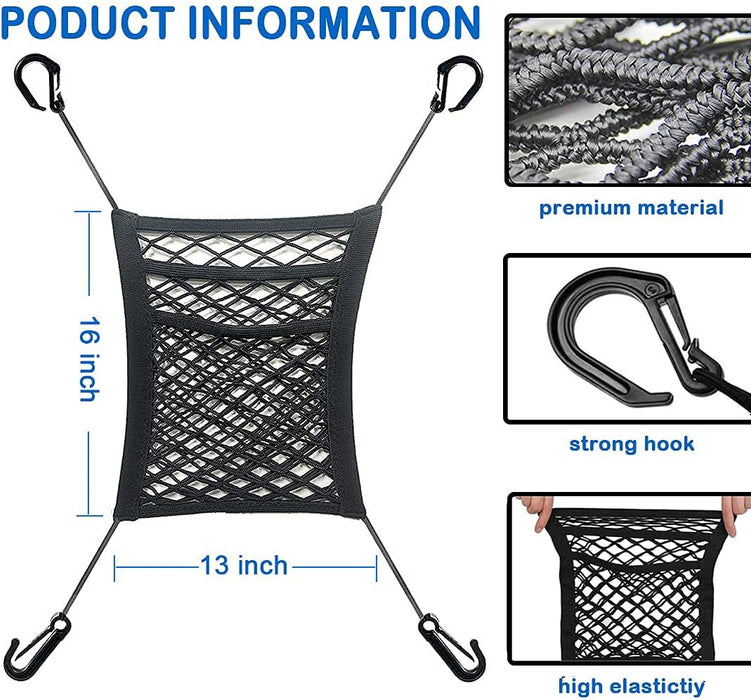 Three-Layer Car Seat Mesh Organizer