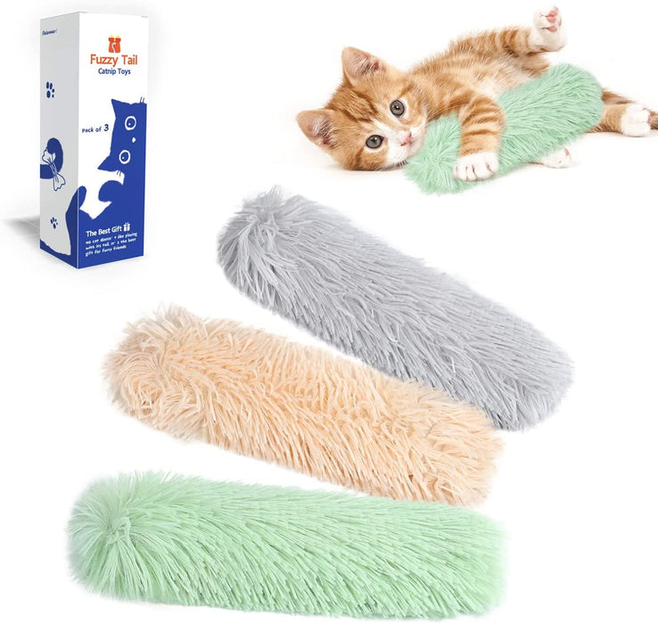 Cat Toys Pillows, 3 Pack, Catnip Inside, Indoor Interactive Fun