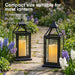 Waterproof Flameless Candles, Outdoor LED Pillar Candle Set of 2