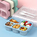 Bento Box Adult Lunch Box - 4 Pack, 5 - Compartment Meal Prep Container for Kids, Reusable Food Storage Snack Containers